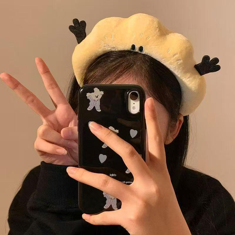 Retro Leopard Print Plush Headband - Non-Slip, Korean Style for Women, Perfect for Autumn and Winter Face Washing