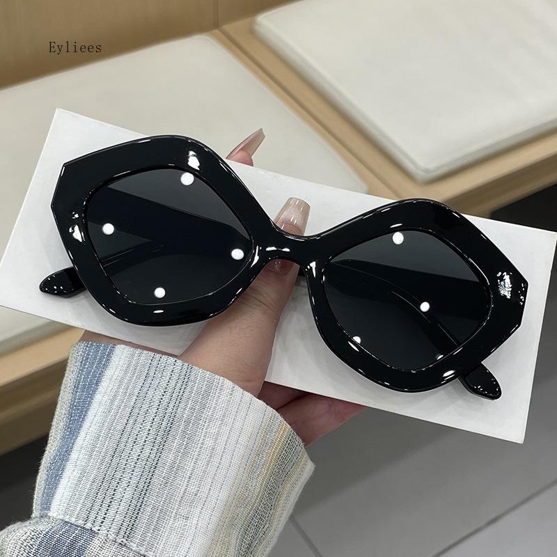 Retro Irregular Polygon Cat Eye Sunglasses Women Shades UV400 Fashion Trending Green Pink Men Sun Glasses lentes de sol mujer
