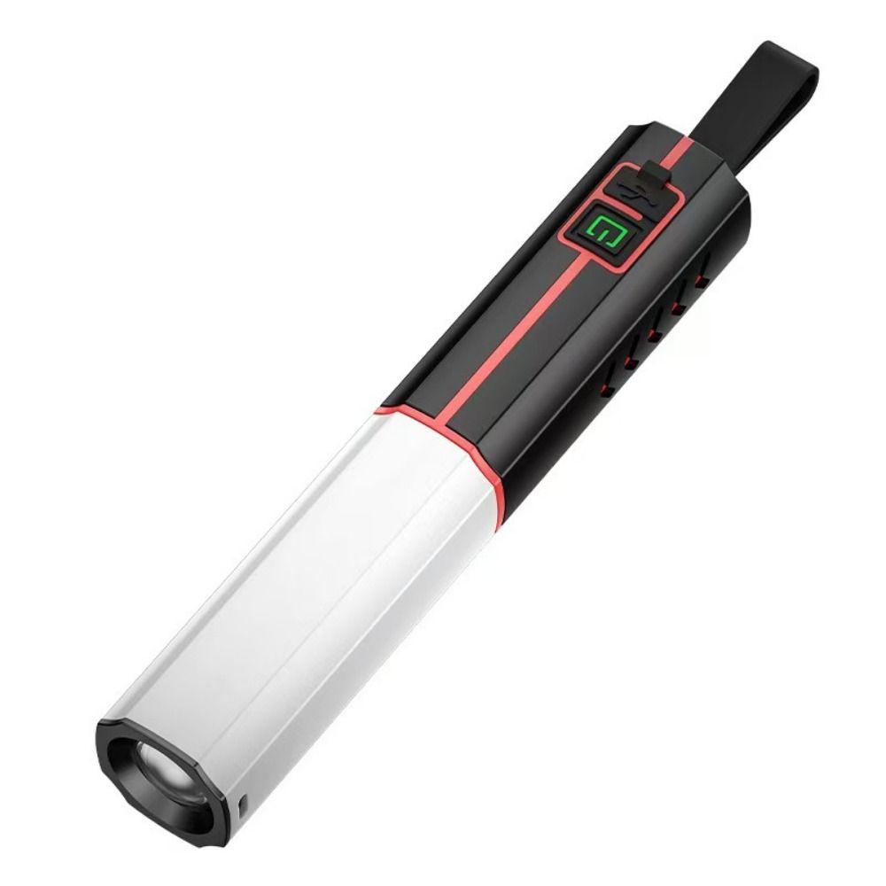 Mini Multi-functional LED Flashlight Portable Telescopic Zoom Flashlight Outdoor Camping Lights Hanging Tent Lamp