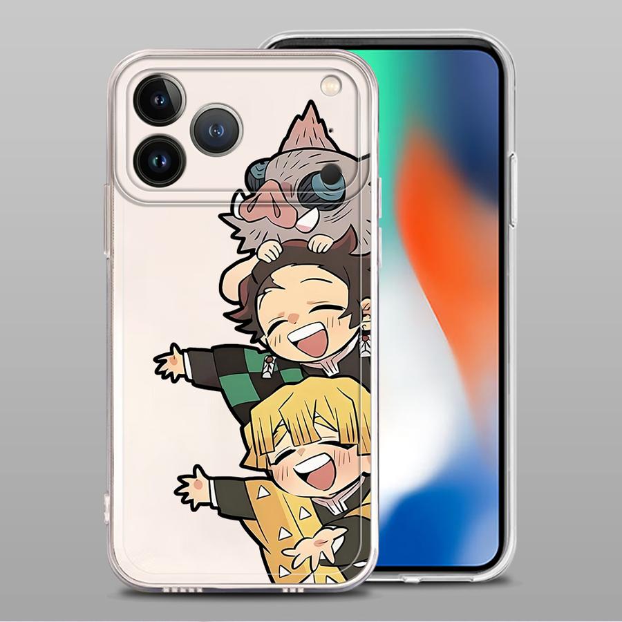 Чехол для iPhone 17 Pro Max 14 Plus 15 7 8 Air 11 XR 16 13 Pro 12 Mini XS Max Мягкая крышка для телефона D-Demon S-Slayer