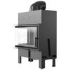 KRATKI FLOKI M Left Fireplace Insert 10 kW Ø200 Black Set for Installation