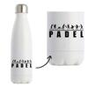 Bouteille Isotherme - PLANETEE - Padel Logo Typographique - 500 Ml - Acier Inoxydable - Froid 24h/Chaud 12h