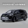 1:24 масштаба Toyota Sienna MPV, модель автомобиля из сплава, литье под давлением, металлическая игрушка, модель коммерческого автомобиля, имитация звука, свет, коллекция, детские подарки