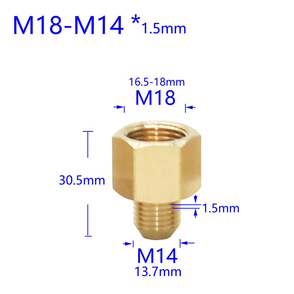 Латунный 3/8" 1/2" M14 M18 M22 Резьбовой Соединитель Наружная Внутренняя Для Аэратора Фильтра Воды Смесителя Медные Фитинги Шаг Резьбы 1,5 мм