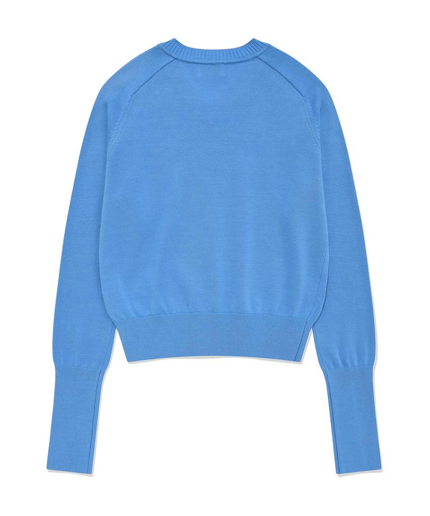 COVERNAT WOMAN Basic V-Neck Knit Light Blue