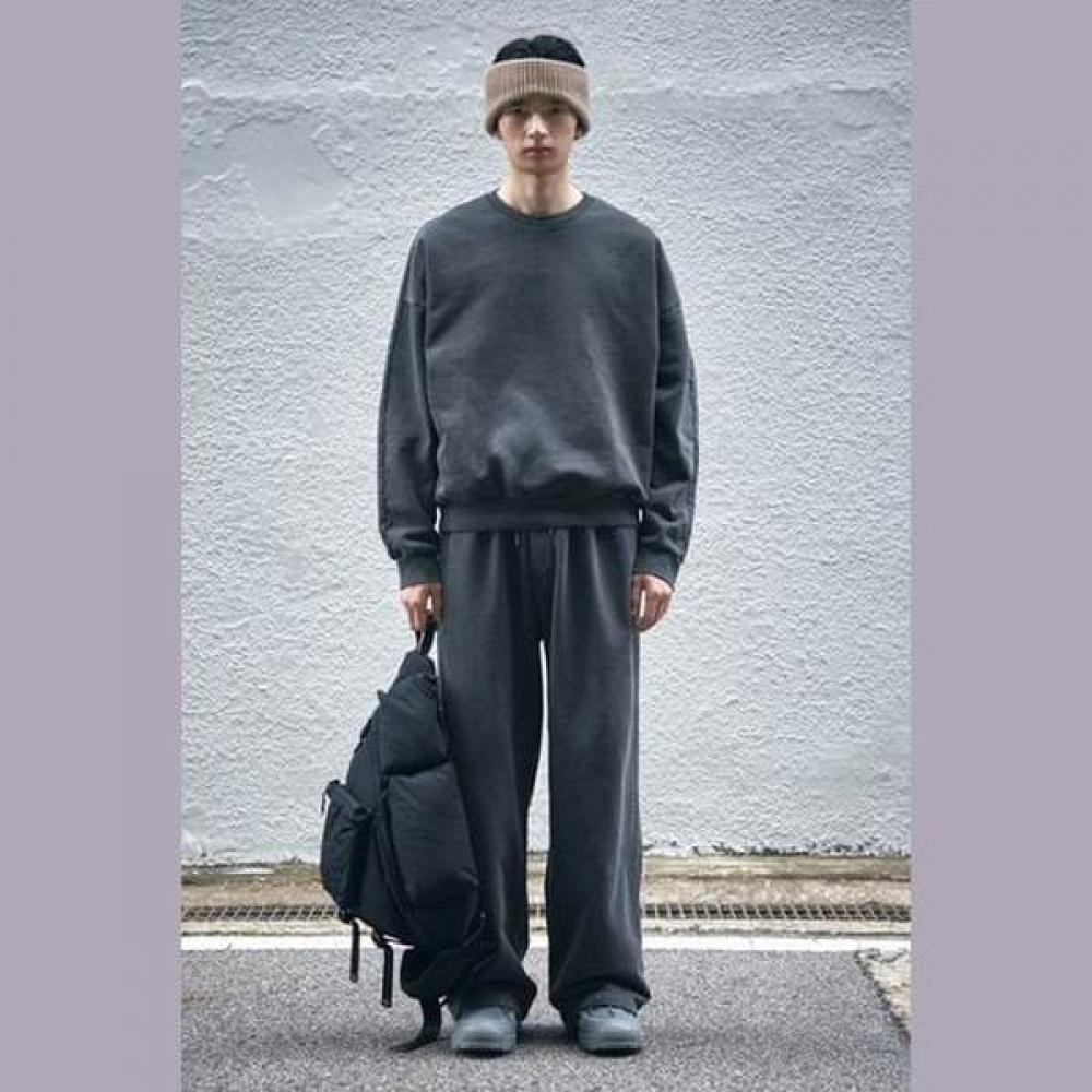 Customellow Oversized Fit Gray Dyed Cotton Sweatshirt Cqtaw25512gyx