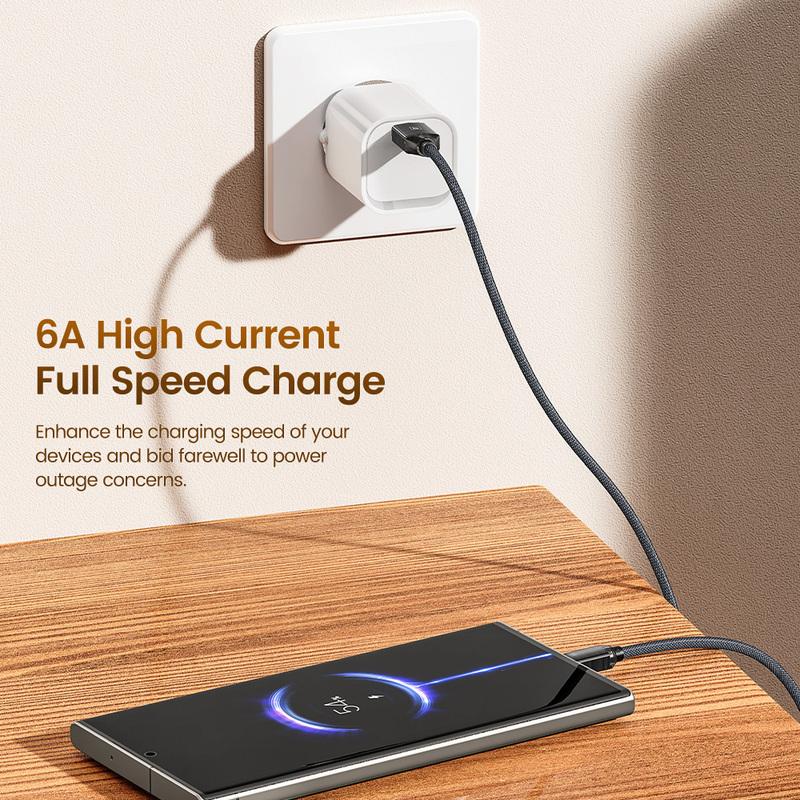 Toocki 6A USB Type C Cable Fast Charging Charger Cable USB A To Usb C For iPhone 15 Samsung Xiaomi Huawei Oppo Oneplus Data Cord