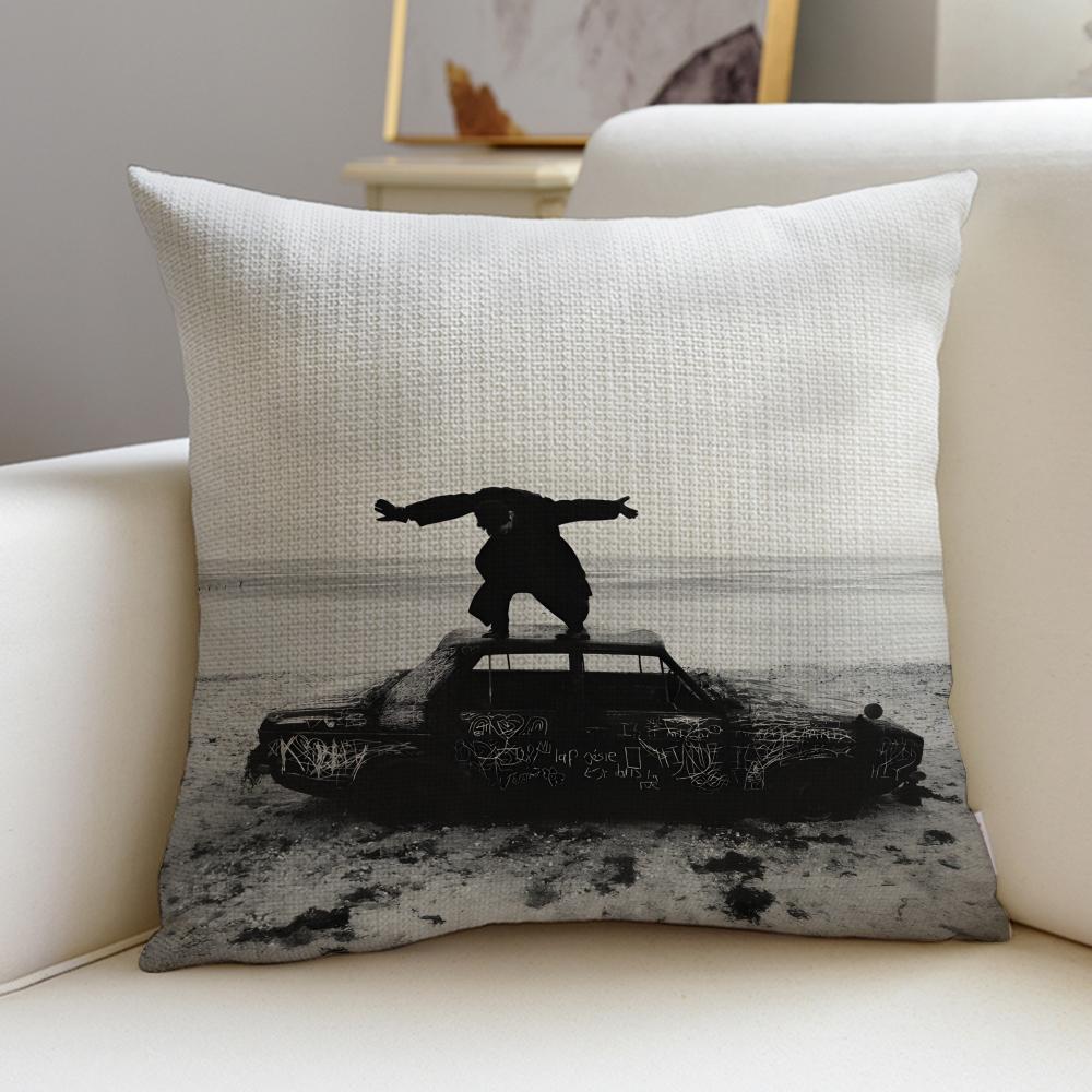 Indie TThe 1975S Cushion Cover Breathable and skinfriendly linen pillowcase square removable and washable cushion