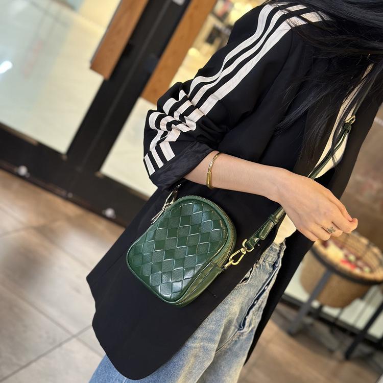 Женская сумка-мессенджер для мобильного телефона, универсальная ромбовидная вертикальная сумка из коровьей кожи растительного дубления, маленькая сумка через плечо