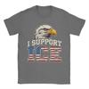 Vintage Support ICE Vintage Distressed American Eagle TShirts Unisex Cotton T Shirts Short Sleeve Tee Shirt Graphic Printed Tops