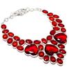Mozambique Garnet Handmade 925 Sterling Silver Jewelry Necklace 18" E9H18