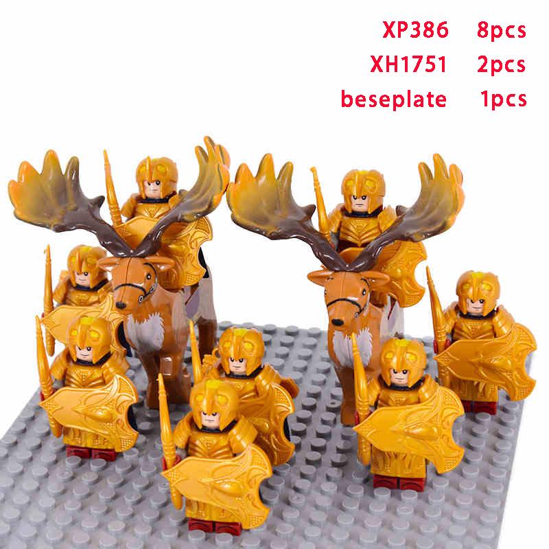 8 шт./лот эльфы солдат орки армия фигурки LOTR доспехи стража воин лучник средневековые рыцари строительные блоки кирпичи игрушки подарки