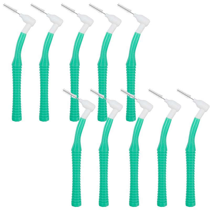 10 шт. L-образная межзубная щетка для ухода за больными, ортодонтическая межзубная щетка, стоматологические ортодонтические брекеты, чистые мягкие микрощетки