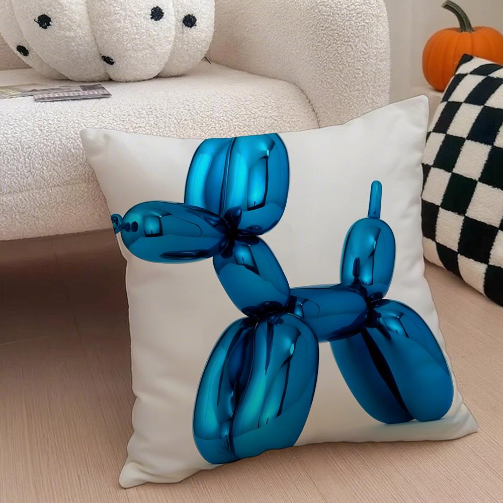 Trendy Art JJeff Koons BBalloon Dogs Cushion Cover Throw Pillow Cover Hidden Button Durable Polyester Chair Cushion