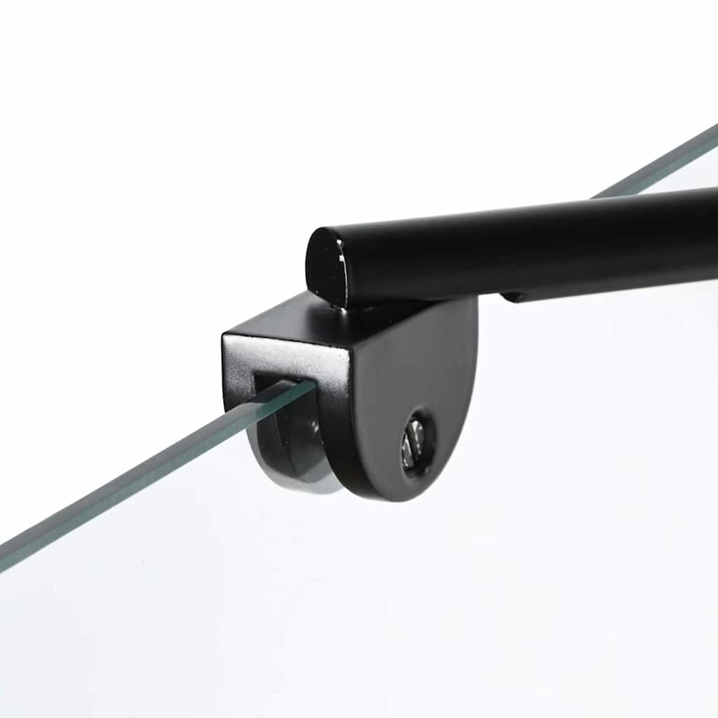 Black and Transparent Shower Screen 80 x 68 x 128 cm
