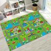 Child Urban City Road Traffic Learning Interactive Game Playroom Rug for Bedroom Living Room Sofa Home Doormat Decor,Non-slip