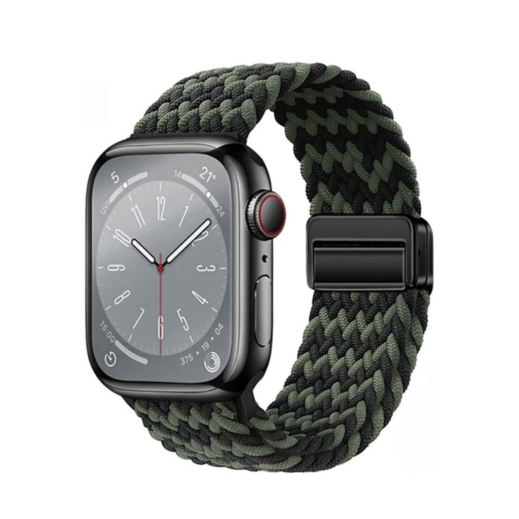 Плетеная нейлоновая ремешок-браслет Совместимый Для Apple Watch S10 46мм 44мм 40мм 45мм 49мм 41мм 38мм iWatch series se 10 7 3 5 6 8 9 Ultra