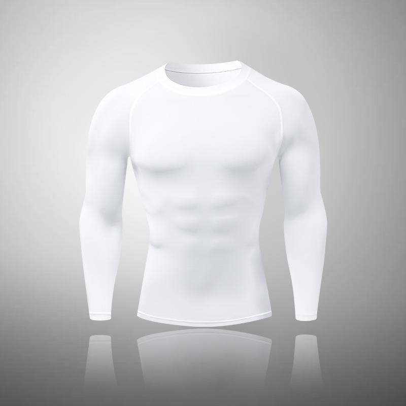 Мужские спортивные леггинсы с высокой эластичностью и компрессией: Быстросохнущие длинные брюки для бега, баскетбола и фитнеса.