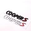 3D ABS Chrome Black Logo Cooper S Emblem Letters Car Rear Trunk Badge Self-adhesive Sticker Accessories