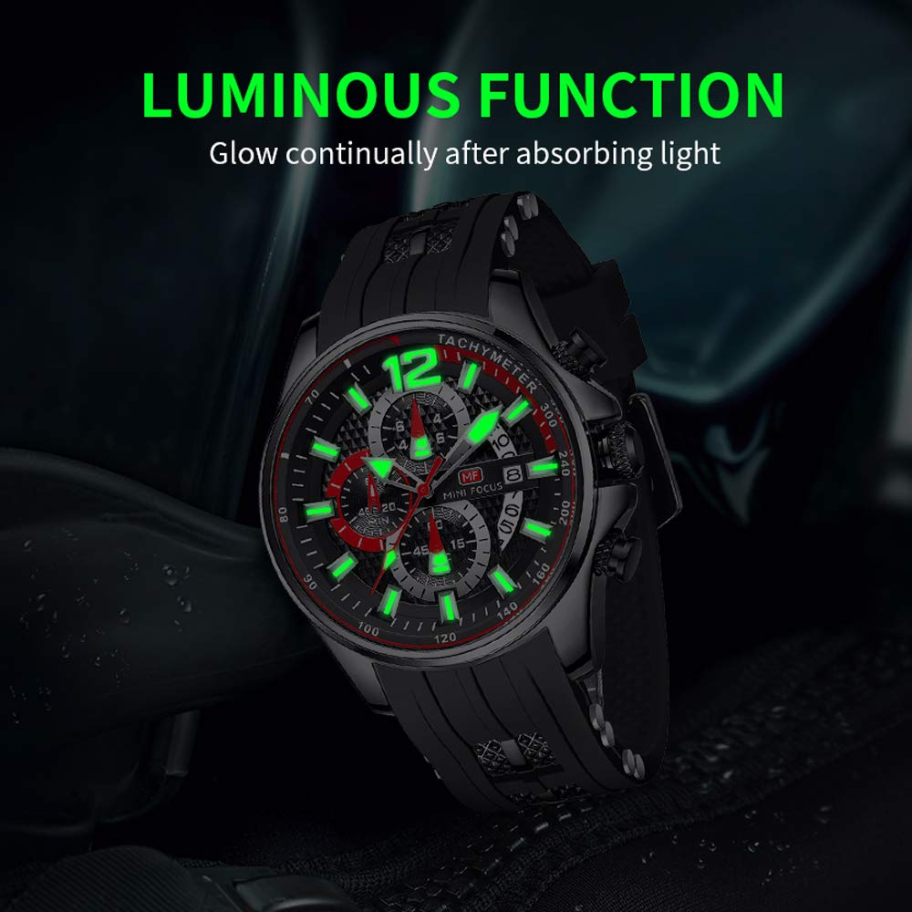 Кварцевые часы с датой Силиконовые 3 АТМ Водонепроницаемые Идеально для или Популярный Аналоговый Подарок 0350 Мужские Дисплей, Ремешок, Водонепроницаемость, Прочные, Стильные, Простые, Повседневные,