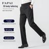 Мужские эластичные брюки FAPAI в стиле business casual, со средней посадкой