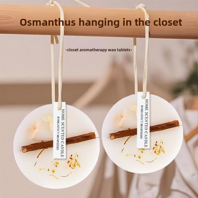 Ароматические восковые таблетки с ароматом османтуса, Таблетки для ароматизации шкафа, Дезодорация одежды, Домашняя спальня, Долговечный аромат, Подвесные аксессуары