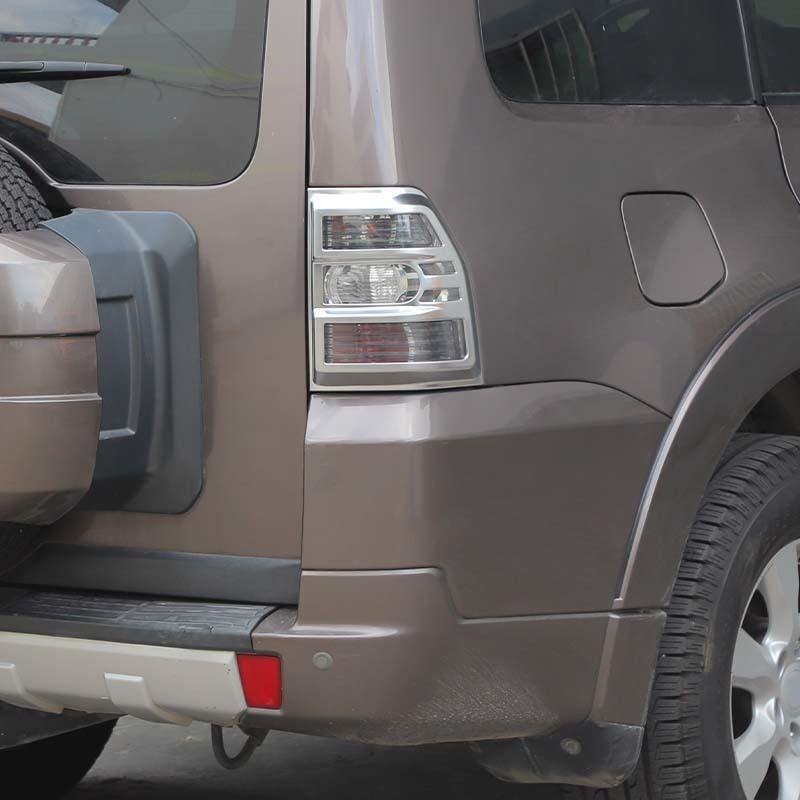 Декоративные накладки на задние фонари автомобиля Mitsubishi PAJERO 2007-2021, защитные наклейки для экстерьера автомобиля.