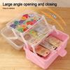 Three-layer Stationery Case Foldable Toy Box New Nail Art Organizer