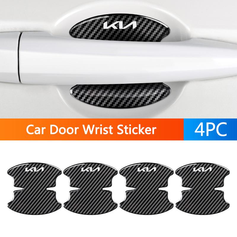 AANR1 Car Door Handle Bowl Scratch Stickers Anti-Collision Strip For KIA K2 K3 K5 k9 Sorento Sportage R Rio Soul Exterior Accessories
