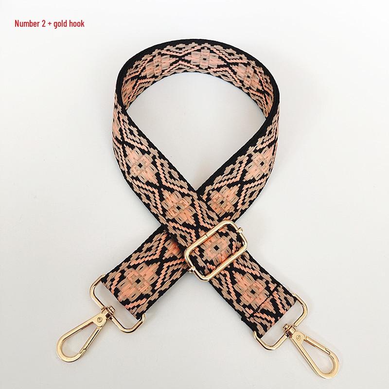 Красочный жаккардовый широкий плечевой ремень для женских сумок - Холщовый аксессуар для кроссбоди и рюкзака