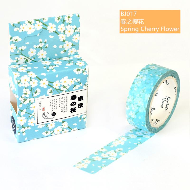 21 Design Original Paper Washi Tape Flower 15mm Adhesive Masking Tapes DIY Decoration Stickers