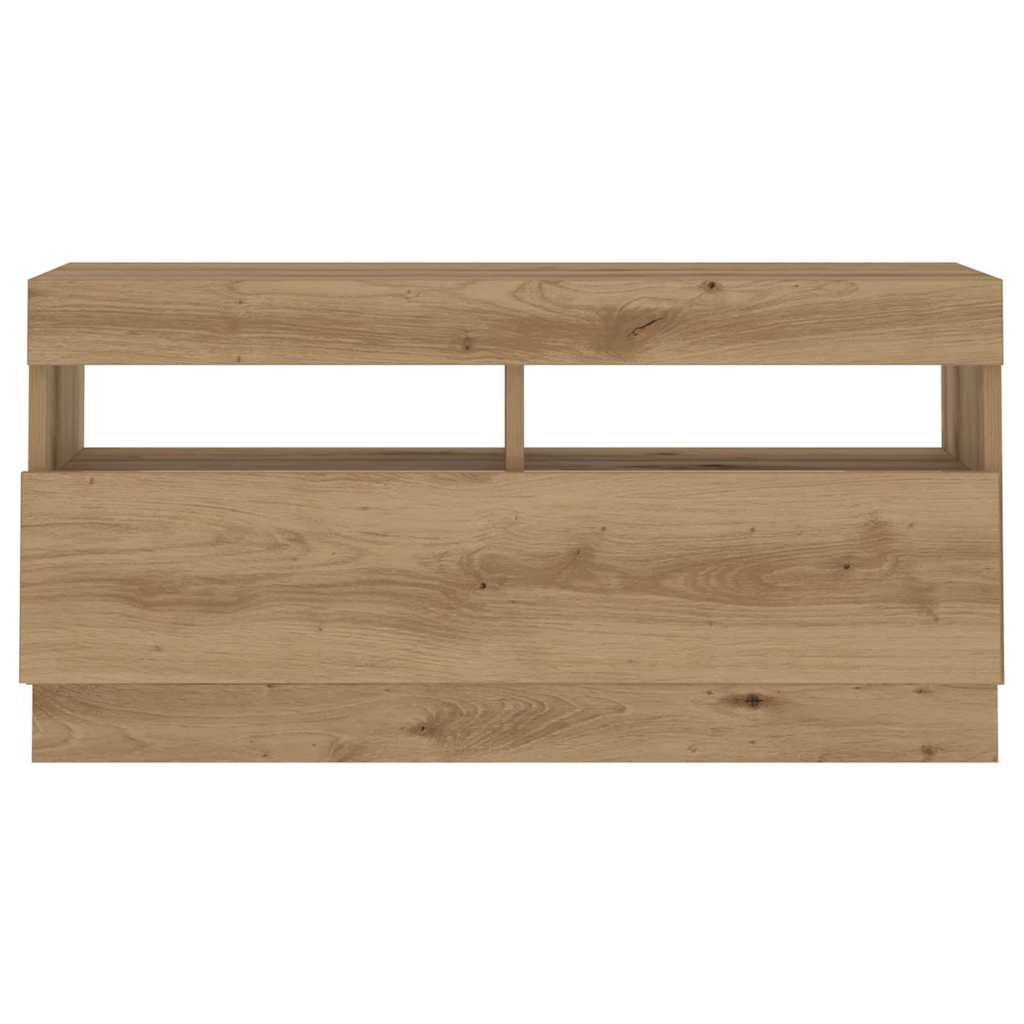 Vidaxl Szafka Pod Tv Z Oświetleniem Led, Dąb Artisan, 260X35X40 Cm