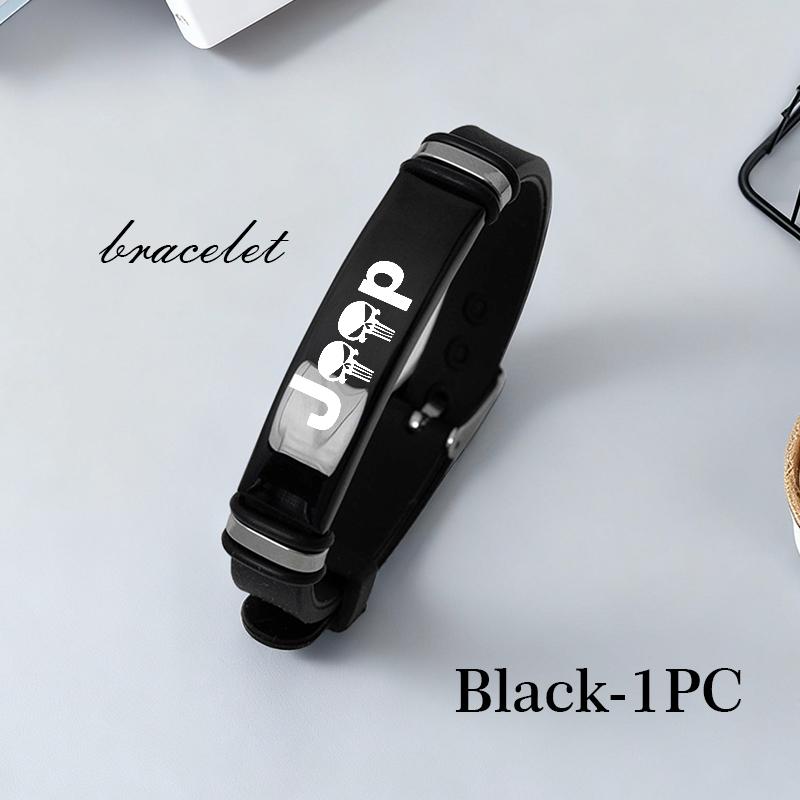 Car Badge Sports Bracelet Men Women Stainless Hand Chain For Jeep Grand Cherokee Wrangler JK Renegade Gladiator Compass AJY1