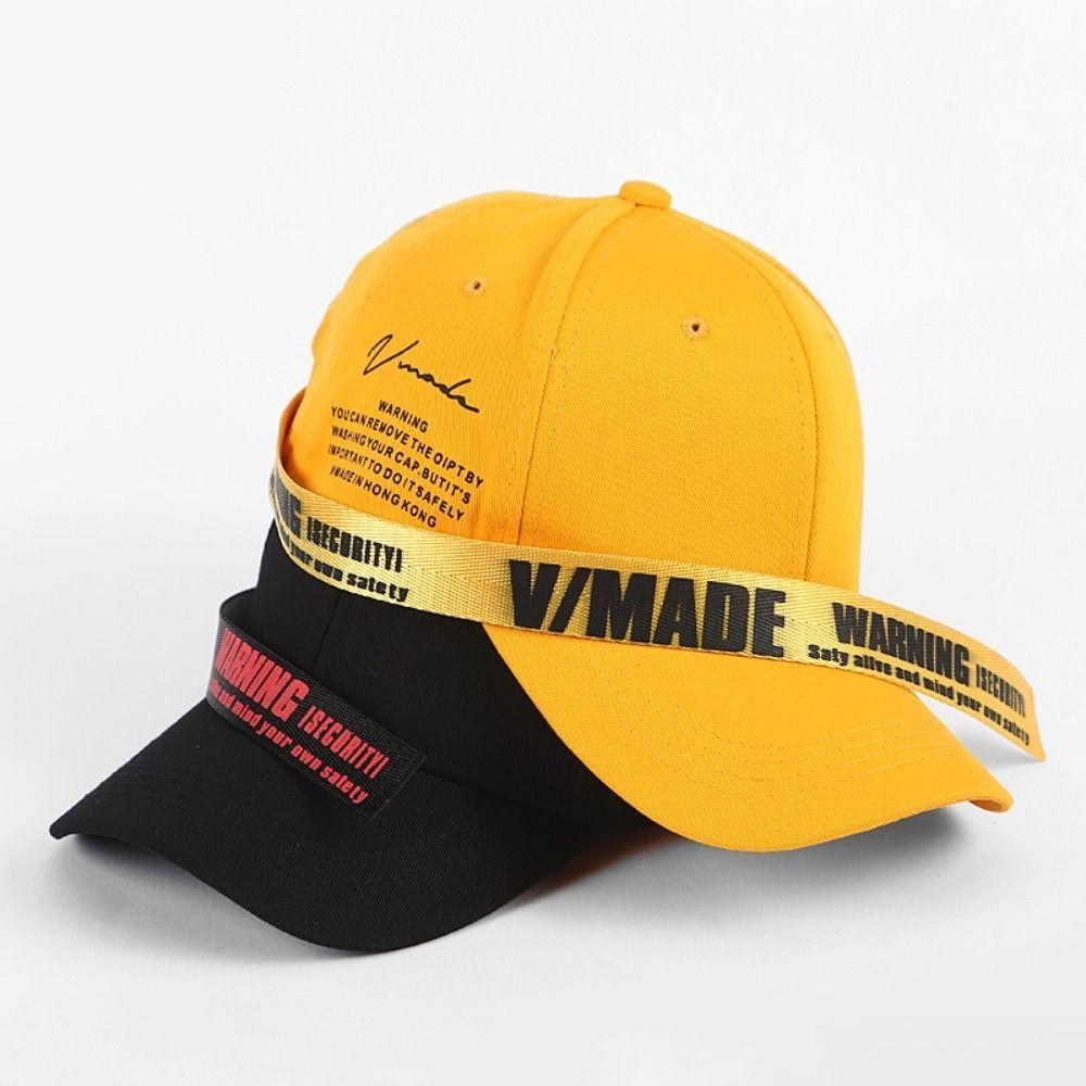 Breathable Adjustable Punk Hip Hopr Hats Long Ribbon Cap Duckbill Chapeau Baseball Caps