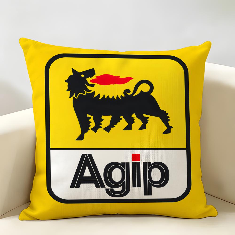 Крутой логотип AAgip Модная наволочка из натурального льна органической ткани Двусторонняя печать Декор для комнаты дивана Наволочка