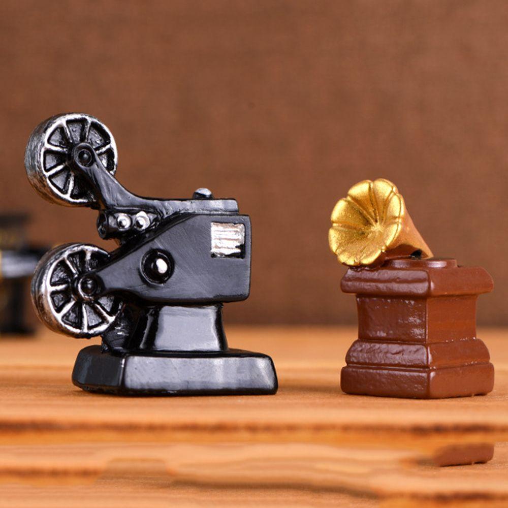 Ретро Кукольный домик Украшения Игрушка Домашний декор Мини Пианино Модель ТВ Мебель Фигурка Телефон