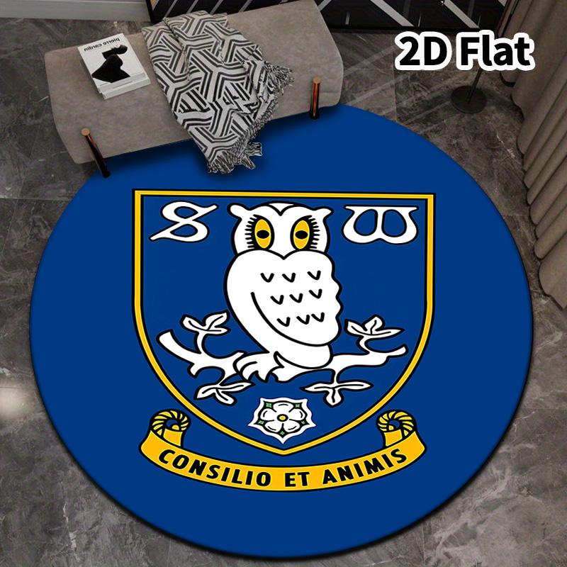 Sheffield Wednesday Football Club Round Area Rug Carpet Rug For Living Room Bedroom Sofa Playroom Decor Nonslip Floor Mat
