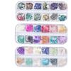 Iridescent Abalone Shell Nail Art Fragments: Ultra-Thin, Sparkly, Irregular 12-Piece Set