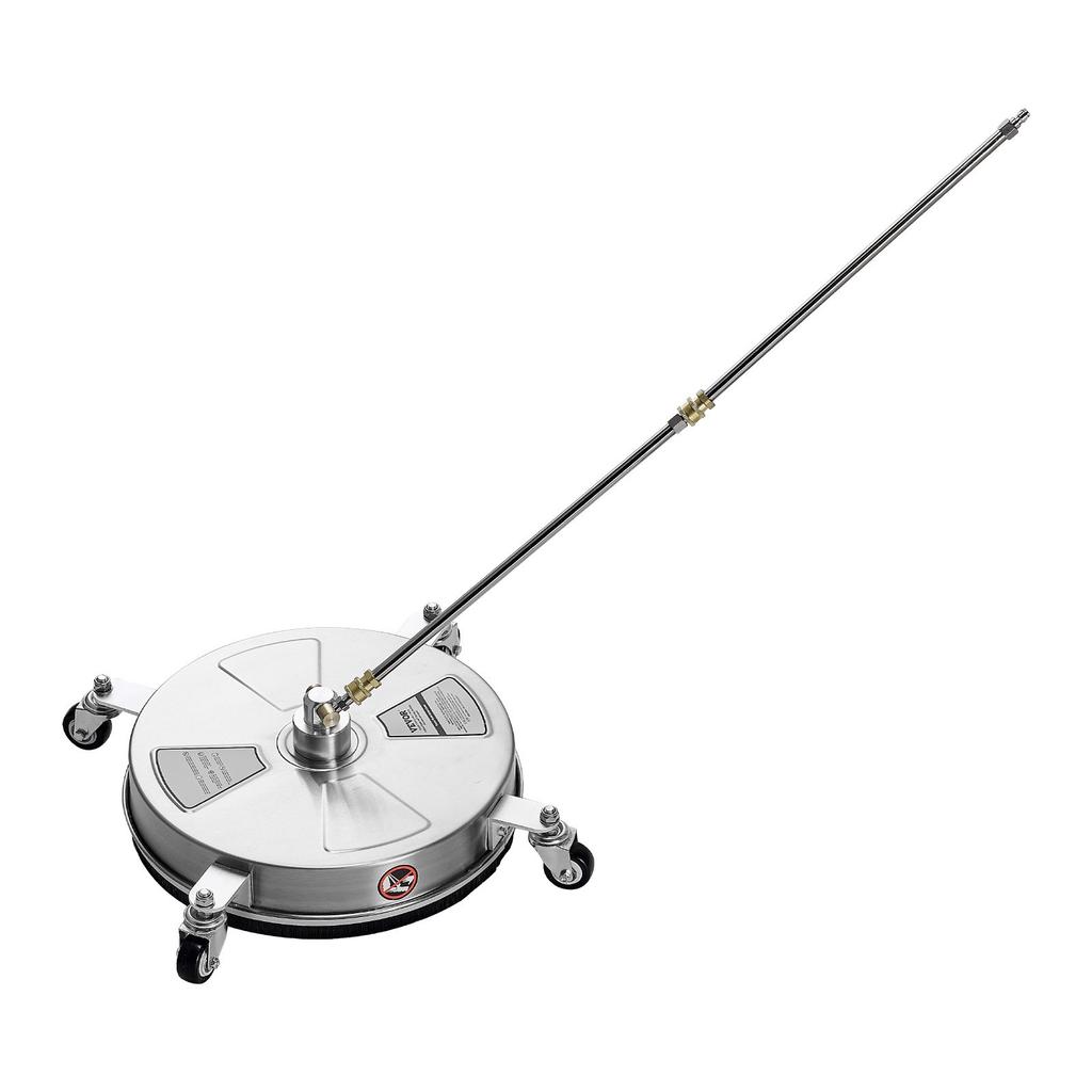 VEVOR 16.5" Pressure Washer Surface Cleaner, Stainless Steel Pressure Washer Attachments with 4 Wheels, 4000 Max PSI, 1/4 Quick Connector