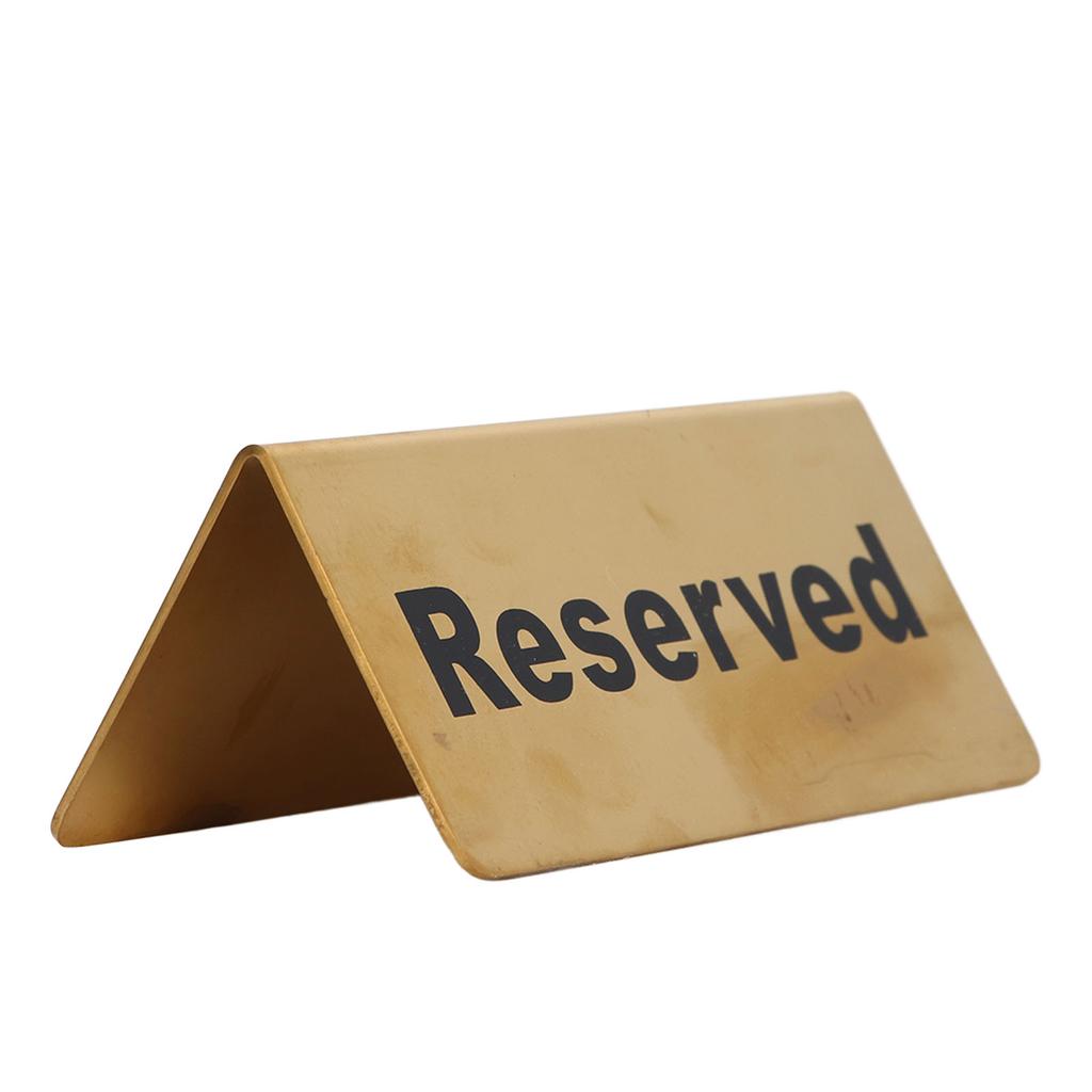 Металлическая настольная табличка Прочная нержавеющая сталь Двусторонняя Компактная Золотая настольная табличка для вечеринки свадьбы отеля