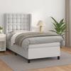 Maison Exclusive - Sommier à lattes de lit avec matelas Blanc 100x200cm Similicuir
