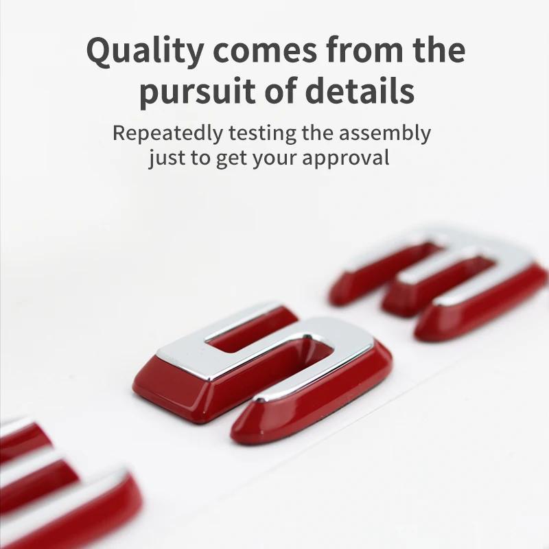 Suitable for Mercedes Benz rear letter sticker C63S GT63S S63LGLE53 SL63S modification W205 W206 C190 X290 W167 black red versi WD1