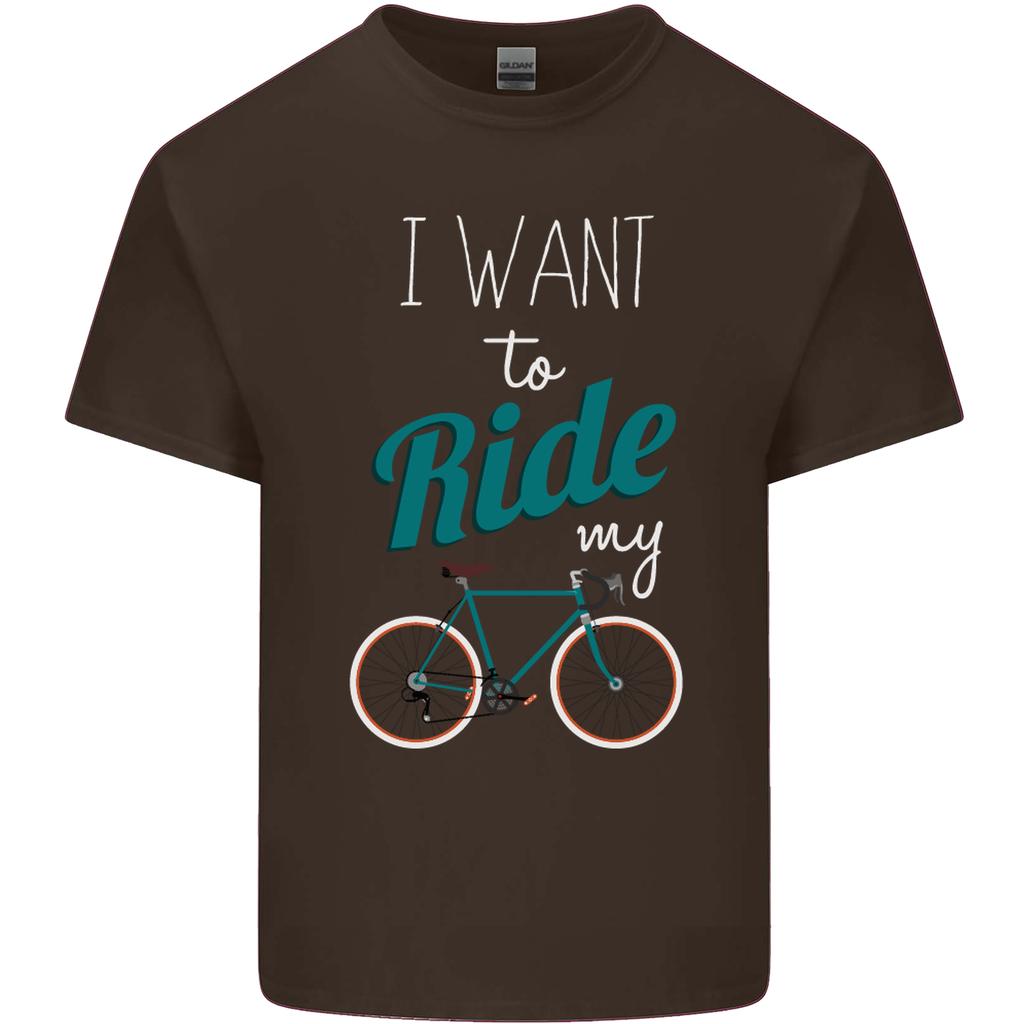 I Want to Ride My Bike Cycling Cyclist Unisexs Light Cotton TShirt