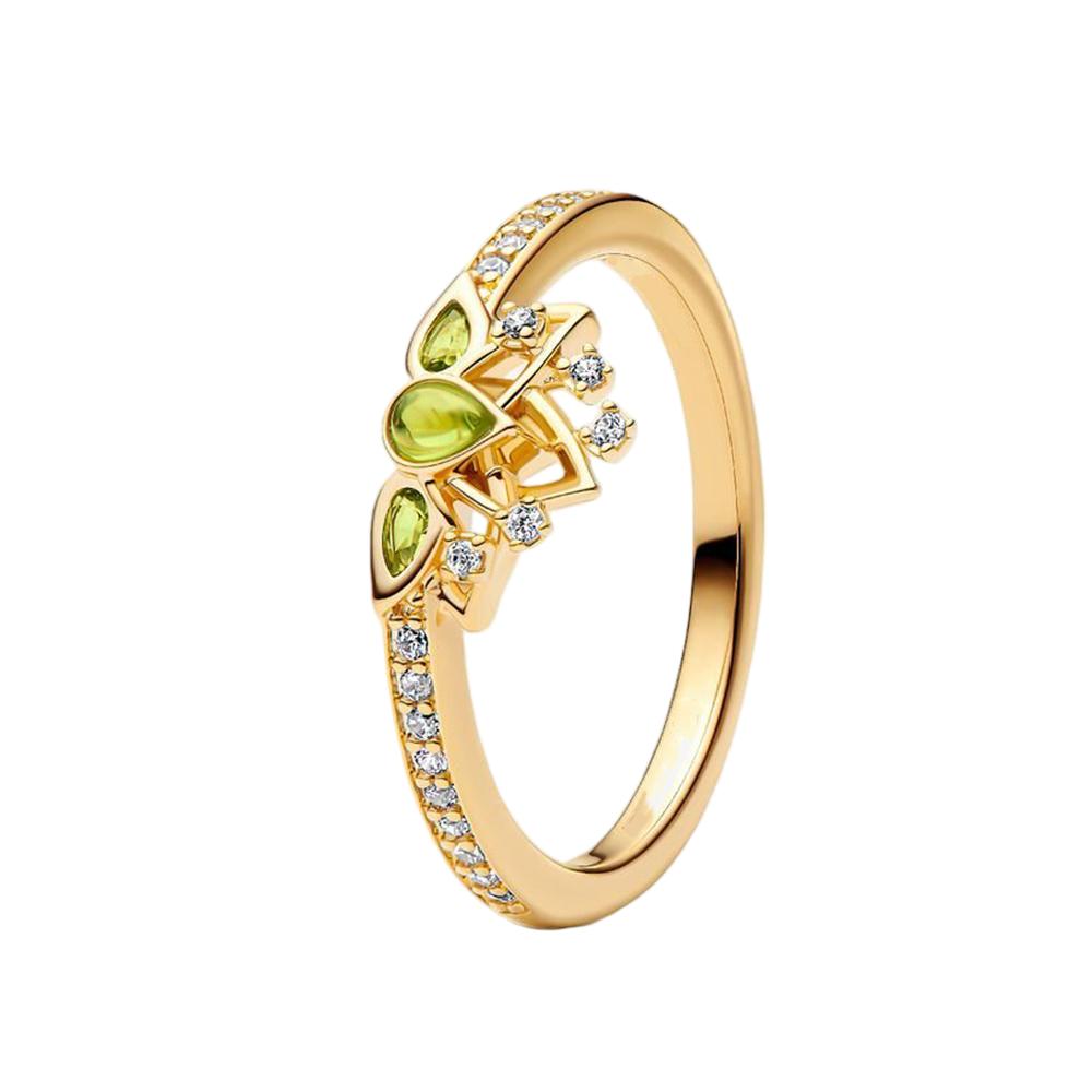 925 стерлинговое серебро Серия «Все принцессы» Тиара Тианы, Аладдин Жасмин, Кольцо-тиара Рапунцель Женское кольцо на палец для вечеринки