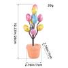 Easter Simulation Egg Potted Flower Tree Cartoon Printed Eggs Easter Desktop Decorative Ornaments Home Decor