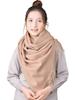 WEISHY Cashmere Christmas Birthday 200cm X 60cm Women's 100% Scarf, Large, Fluffy, White, Plaid, Autumn/Winter Gift, Gift, Gift, (Plain Mocha)