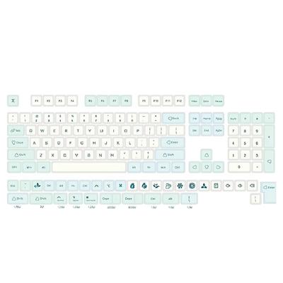 PBT Сине-белые колпачки 125 клавиш Профиль XDA Тема Айсберг Сублимации Английский набор колпачков