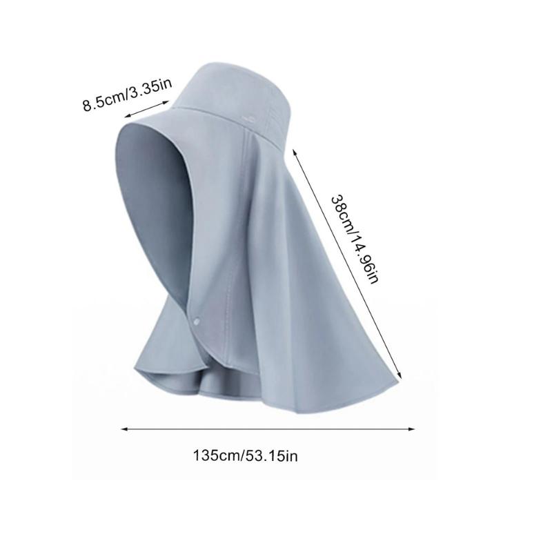 Женская широкополая шляпа от солнца, новая кепка-ведро с клапаном на шее, полная защита, анти-УФ, моющиеся пляжные шляпы, женская панама