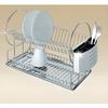 WENKO Эксклюзивная сушилка для посуды Duo из нержавеющей стали, Защита от ржавчины, Сушилка для посуды с корзиной, 2 уровня для хранения, Нержавеющая сталь