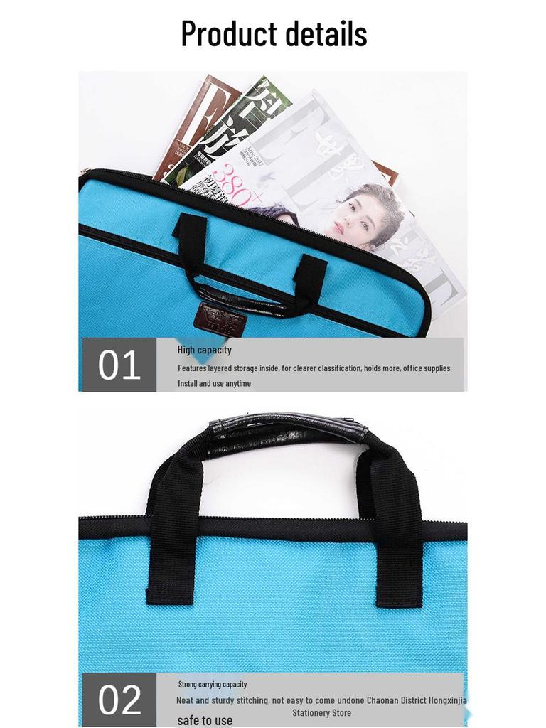 Водонепроницаемая двухслойная холщовая сумка формата А4 для конференций и документов с печатью логотипа